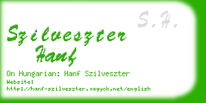 szilveszter hanf business card